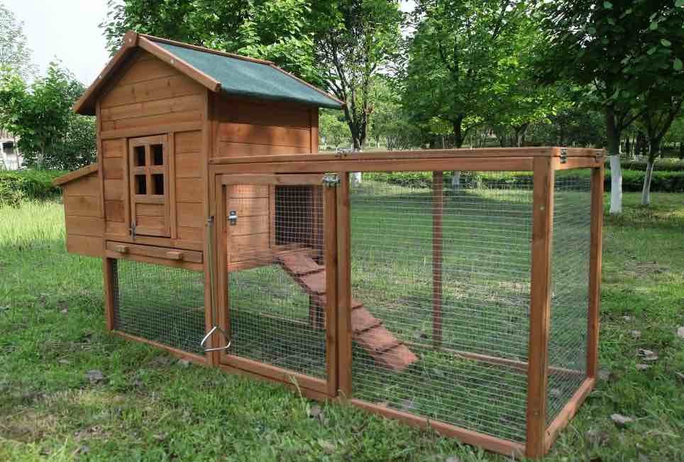 Outdoor Medium 80'' Wooden Chicken Coop Nest Box Hen House Poultry Cage Pet Hutch Garden