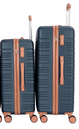 Amalodie 2-  Piece Hardside Luggage Sets,Hardshell Suitcase with TSA Lock Spinner Wheel and Travel Duffle Bag.Dark Green