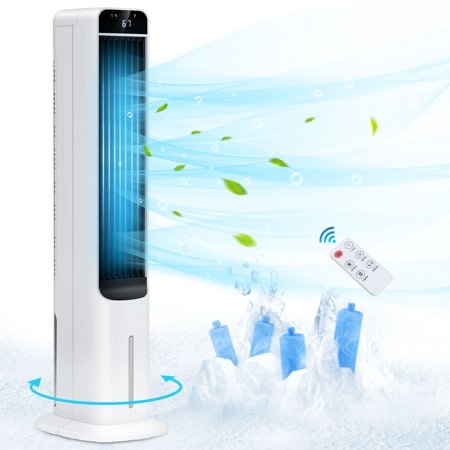 lifeplus evaporative air cooler tower fan portable air conditioners indoor 3-in-1 humidifier 41.5"