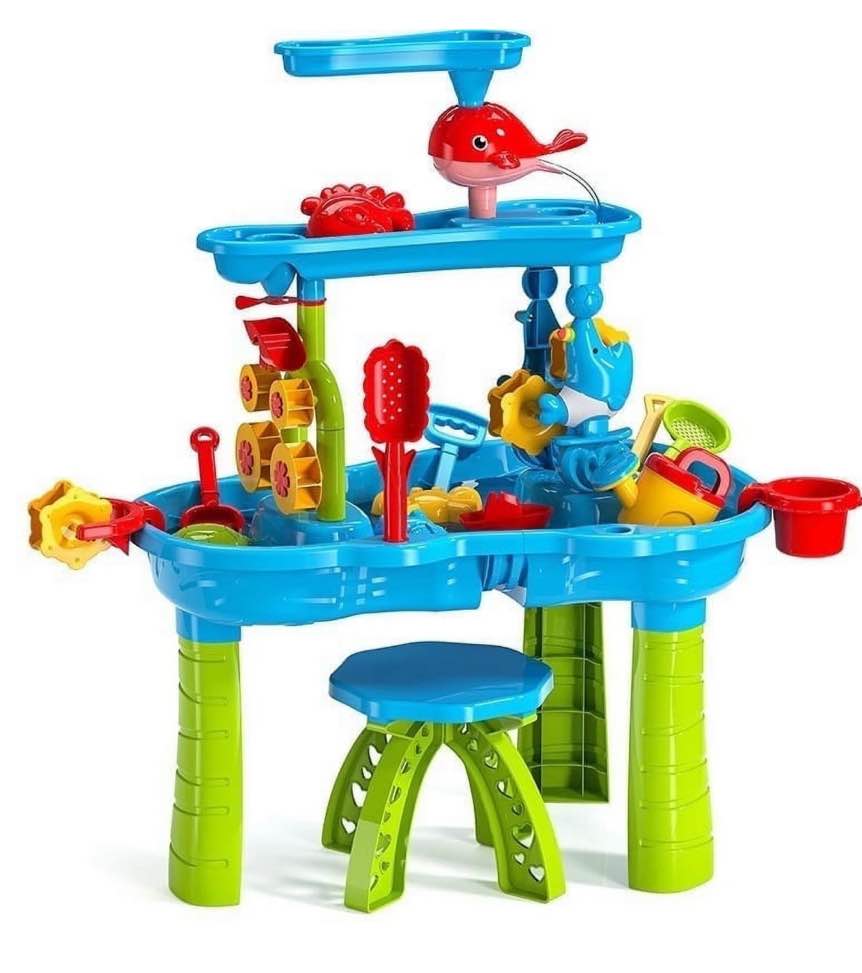 Three-layer children's beach water play table large outdoor and indoor parent-child interactive toy