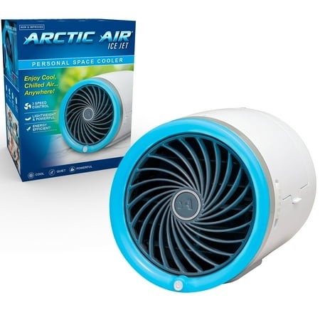 arctic air ice jet air cooler 3 speed portable cooler with led lightweight & compact space cooler