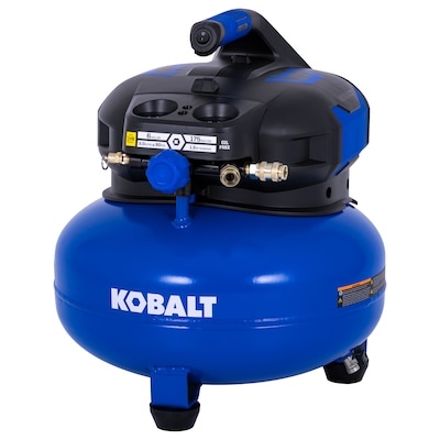 kobalt 6-gallon portable electric 175 psi pancake air compressor