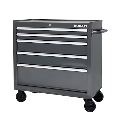 Kobalt 5-Drawer Mobile Cabinet 36x18.1x37.8 (in) 1200l lb Capacity-read description 