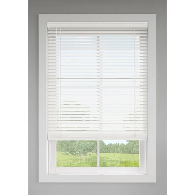 4 Assorted Blind Including LEVOLOR Trim+Go 2-in Slat Width 35-in x 72-in Cordless White Faux Wood Room Darkening Horizontal Blinds