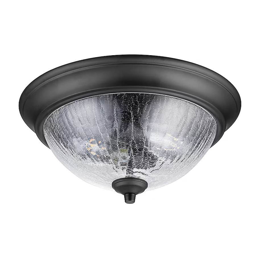 Allen + Roth Ellis Flush Mount Ceiling Fixture Attempt Black-incomplete