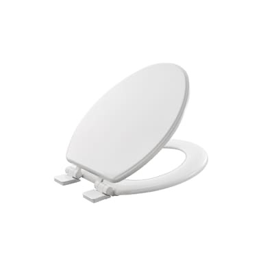 American Standard Moments Wood White Elongated Soft Close Toilet Seat