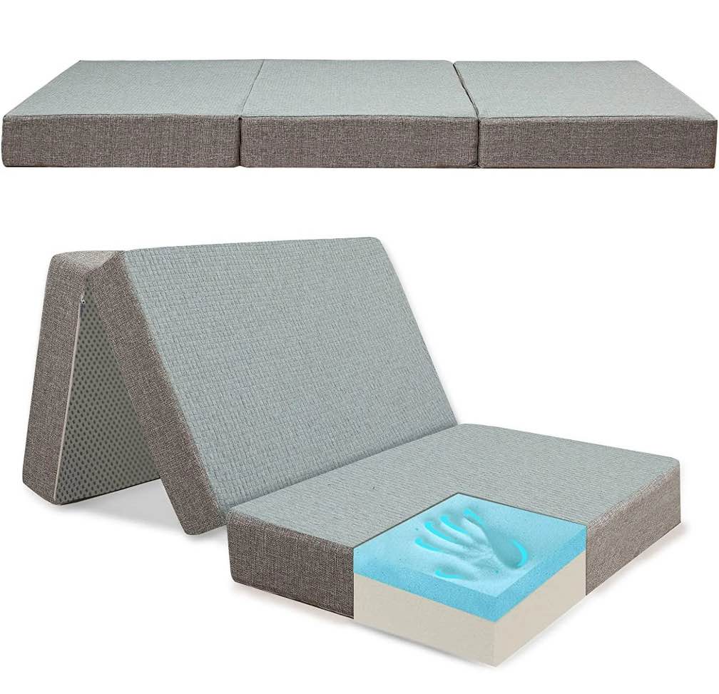 MAXYOYO 6" Foldable Twin Soft and Comfortable Foam Mattress with Washable Cover