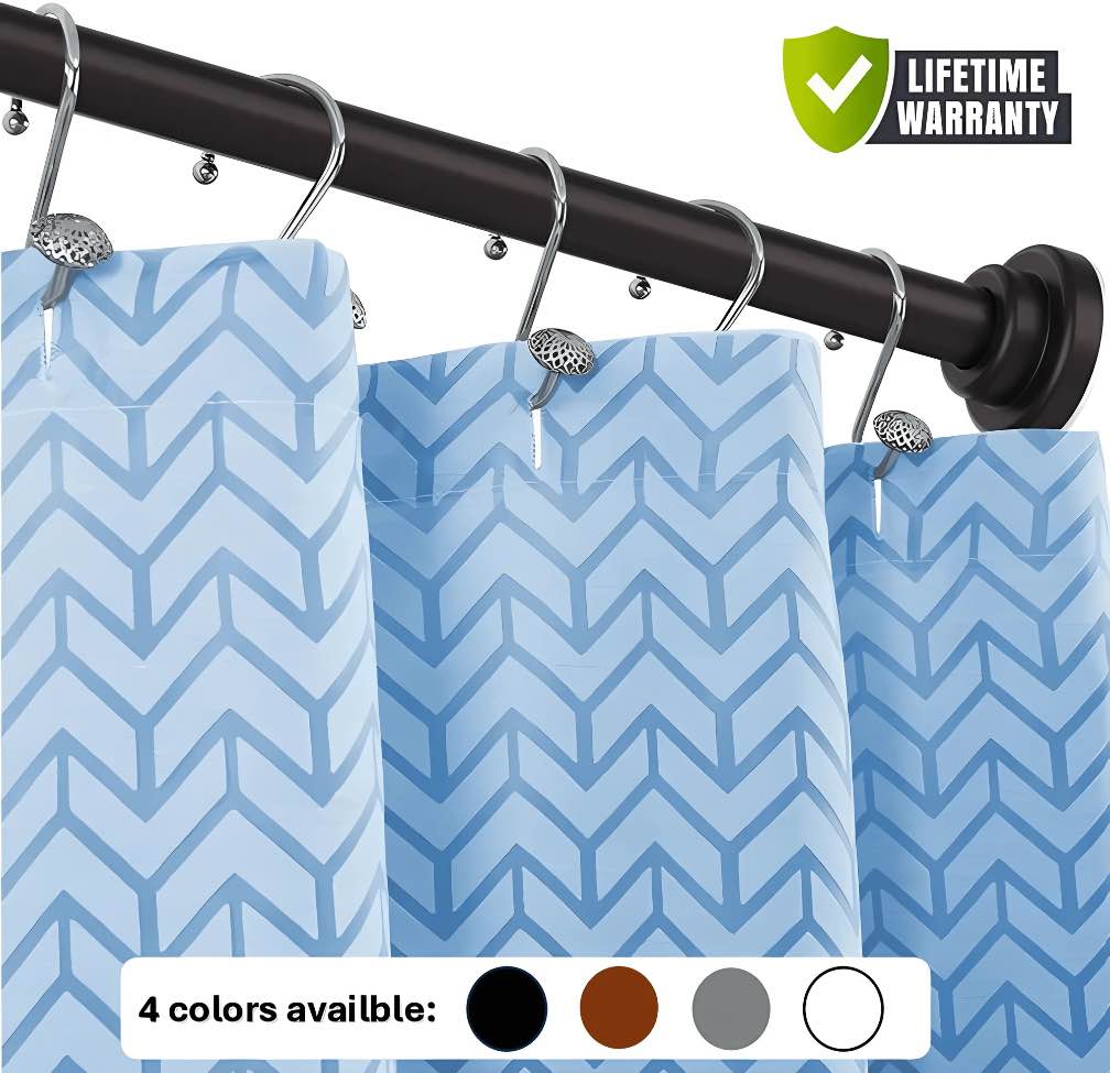 JD Living  Stainless Steel 43" ~ 72"  Straight Adjustable Tension Shower Rod - Bronze