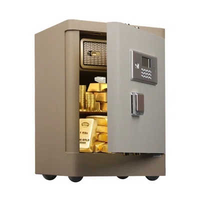 3.38 Cu Ft Security Safe Lock Cabinet with Wheels Black Fireproof Bag Home Office