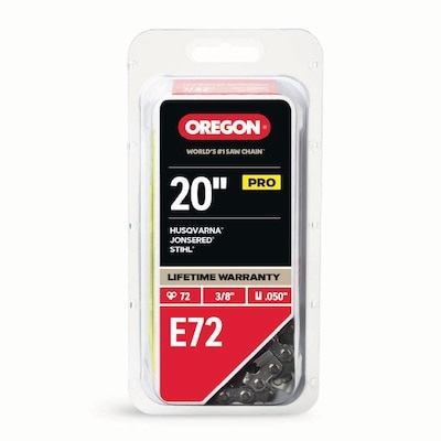 Oregon E72 72 Link Replacement Chainsaw Chain For 20-in , 0.05-in Gauge , 3/8-in Pitch