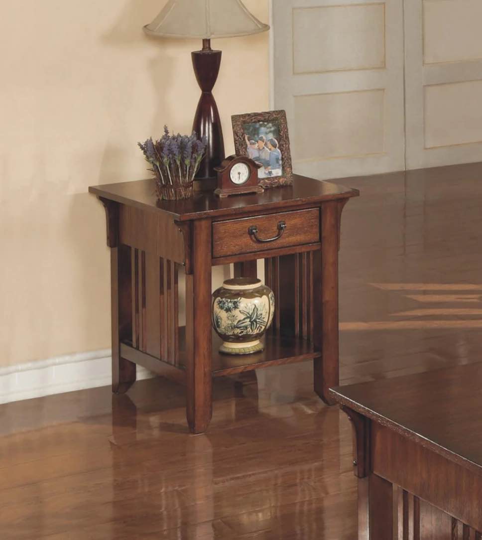 Winners Only Zahara AZH100E 23" 1-Drawer End Table - Mission Oak