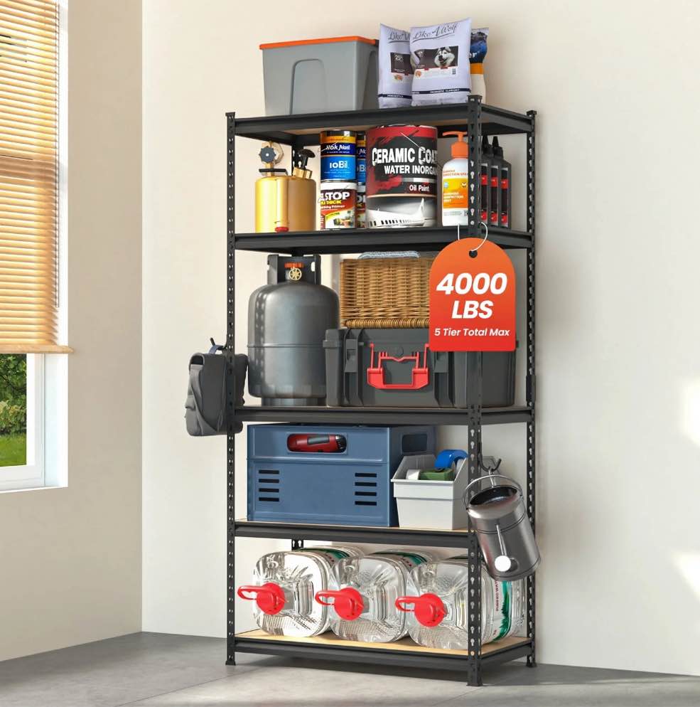 DYNALOAD® 4000lbs Storage Shelves 5-Tier Heavy Duty Adjustable Garage Shelving Unit 36"W x 18"D x 72"H