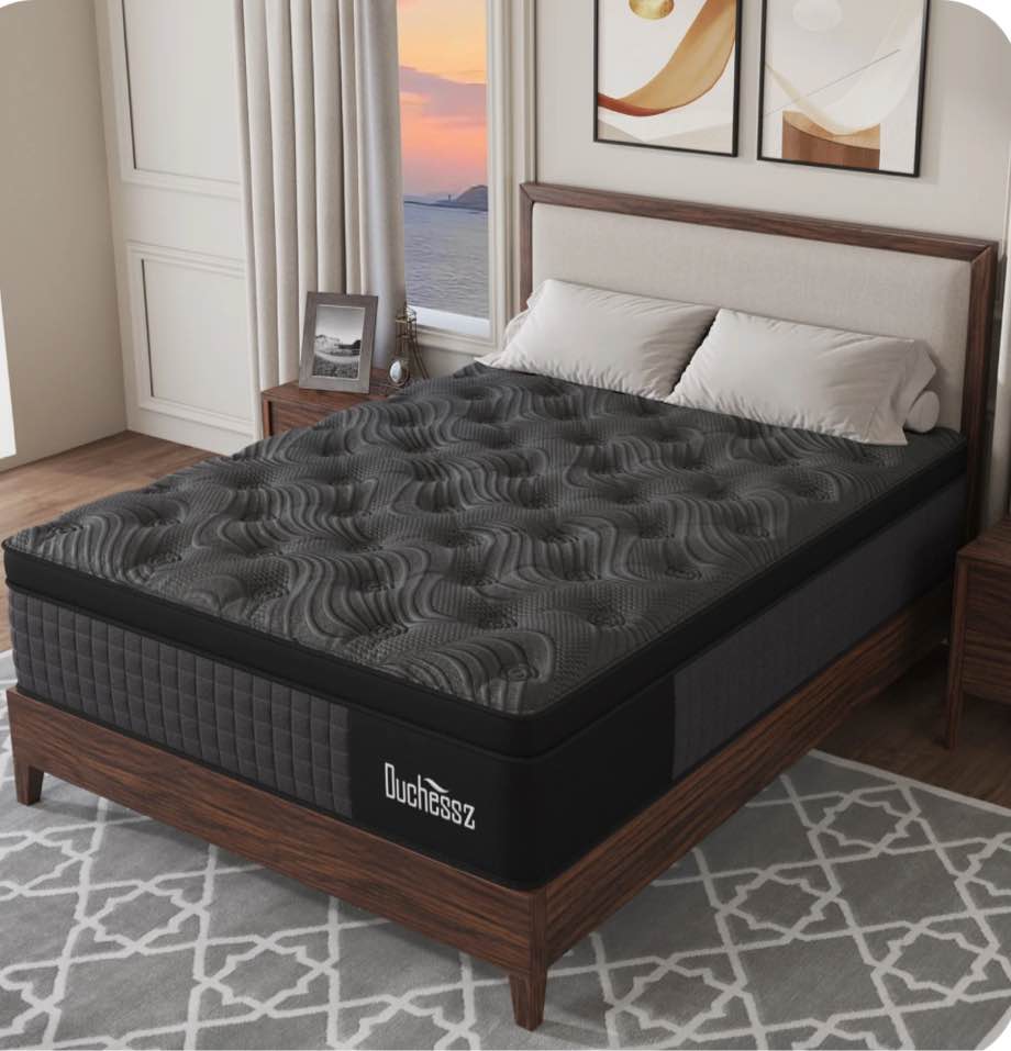 duchessz 14inch queen mattress with gel memory foam hybrid mattress in a box medium firm,adult