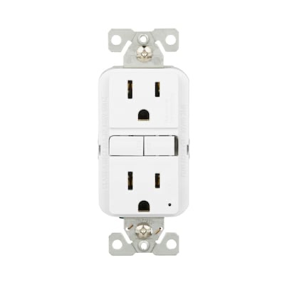 Eaton 15 -Amp 125-volt GFCI Residential Decorator Outlet , White