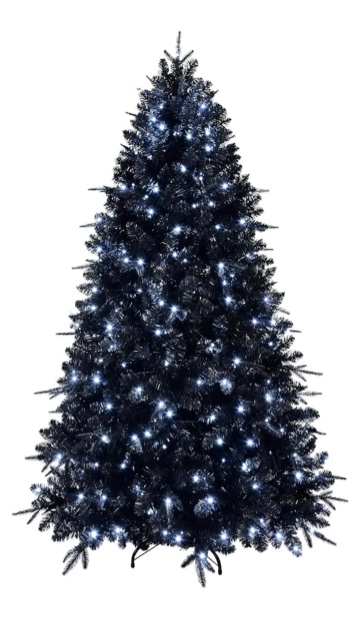 6ft Artificial Black Christmas Tree Outdoor Black Halloween Tree Decorations with 1005 Tips Led String Lights Pencil Christmas Tree Indoor Holiday Office Party Decorations