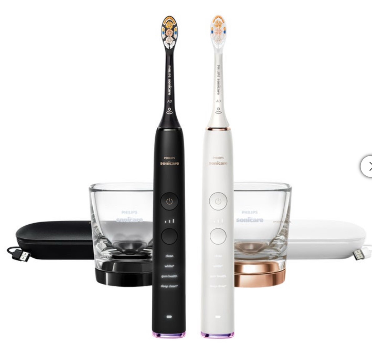 Philips Sonicare DiamondClean Smart Electric Rechargeable Toothbrush, 2-pack