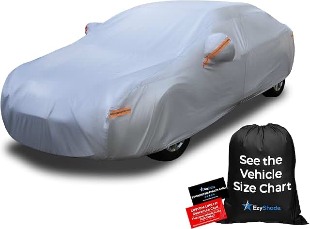 EzyShade 10-Layer Waterproof Sports Car Cover. See Vehicle Size-Chart for Accurate Fit. All Weather 