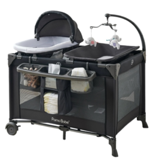 Pamo Babe 4-in-1 Baby Playard with Bassinet & Changing Table for Newborn