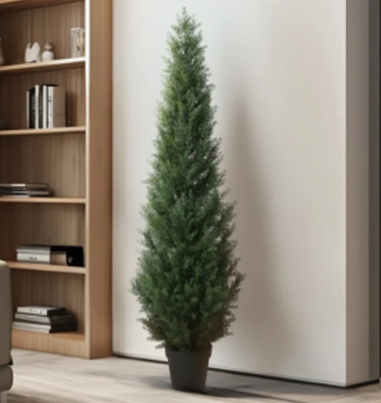 Artificial Cedar Tree 5 FT Artificial Cedar Topiary Trees for Outdoors Potted Fake Cypress Tree Faux Evergreen Plants for Home Porch Decor