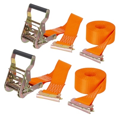 CargoSmart Ratchet Straps- 2-Pack 2inx16ft For E-Track & X-Track 3 000-Lb Cap