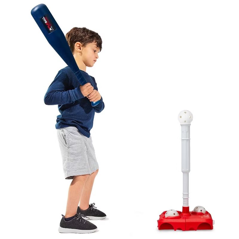 MLB Playball Foldaway Batting Tee: Portable Baseball T-Ball Trainer