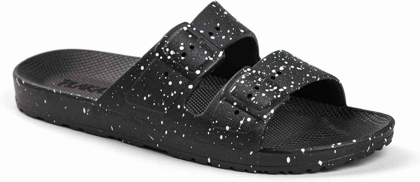 Plaka Genesis Slides Women Sandals with 2 Fixed Buckle Straps | Comfortable & Stylish Slip-On womens slides for Any Occasion | Zombie, Size 6