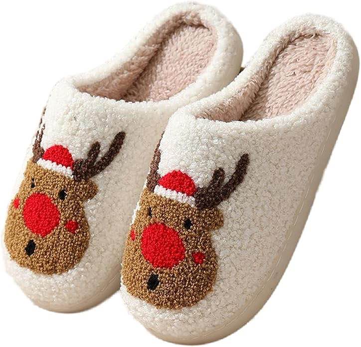 MW&FOFJR Men Women Slippers Cute Pattern Butterfly Warm Soft Bedroom Shoes Fuzzy Closed Toe Sandals House Slippers size  8.5 - 9 