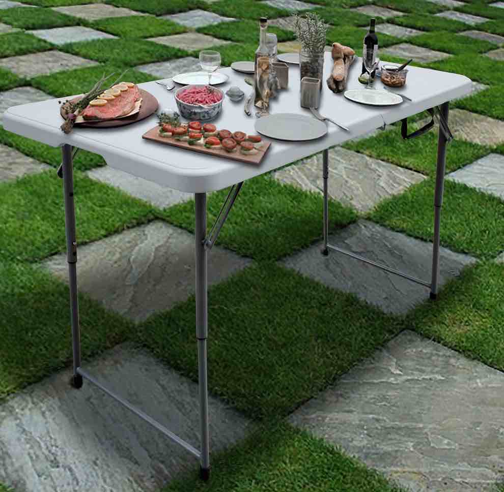 Plastic Development Group PDG-802 4 Foot Bi Fold Outdoor or Indoor Plastic Table