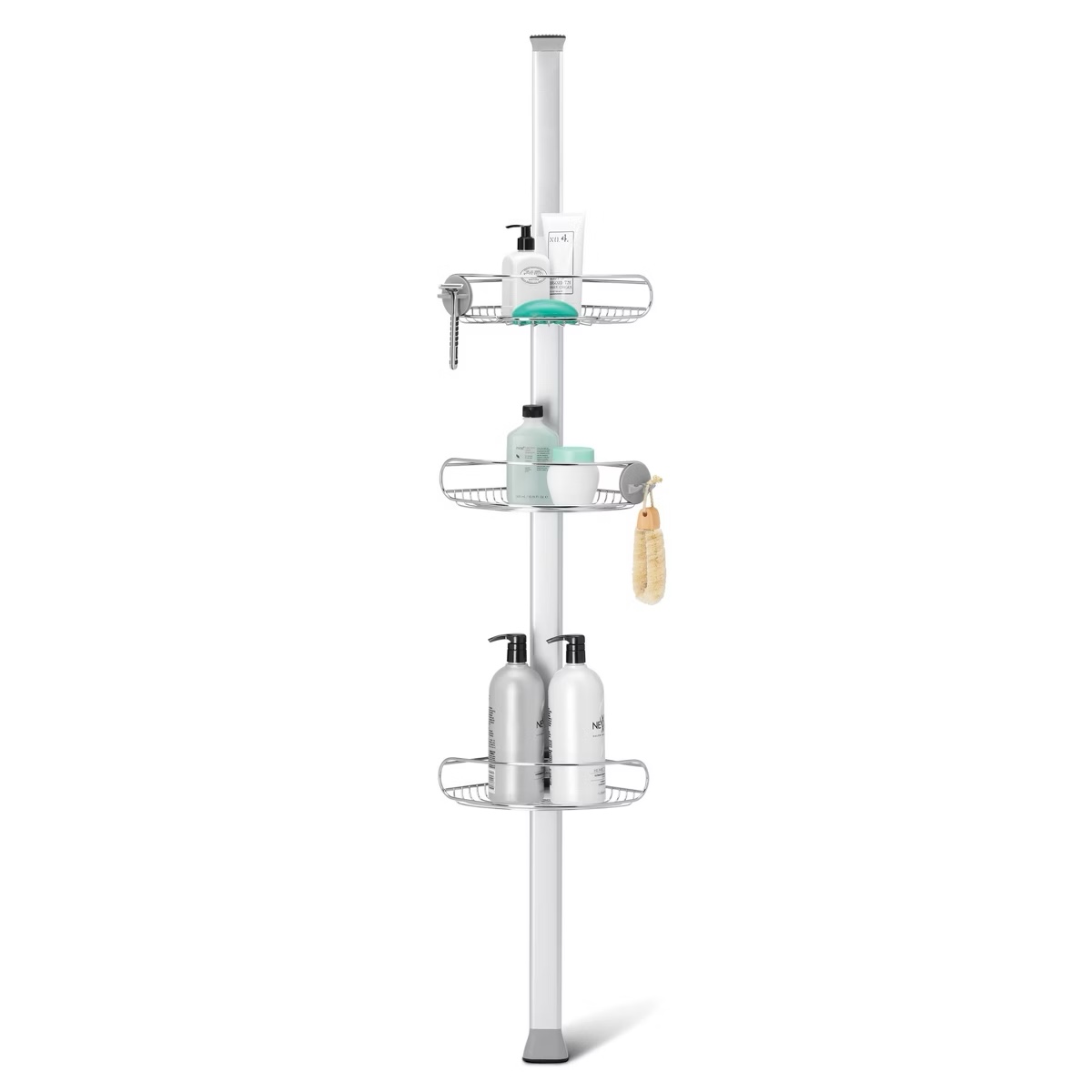 simplehuman Shower Caddy, Matt Stainless Steel + Anodised Aluminium
