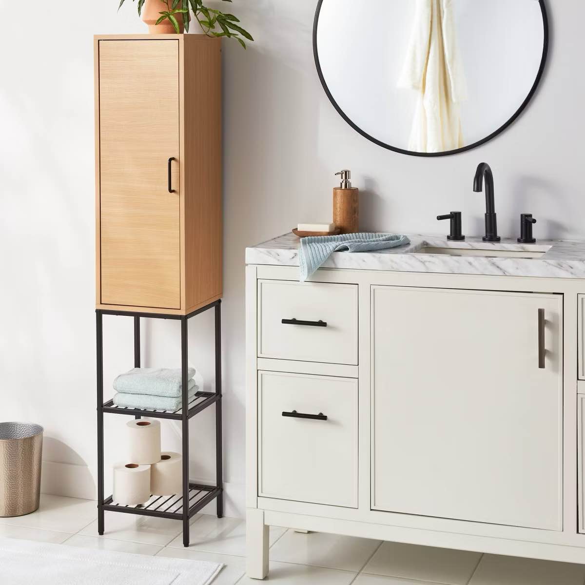 Mixed Material Bath Tall Tower - Brightroom™