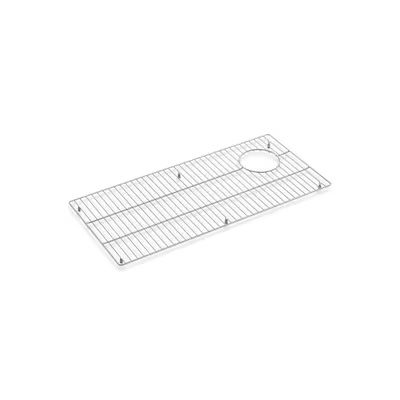Right Drain Stainless steel Sink grid approximate dimensions 15-in x 32-in 