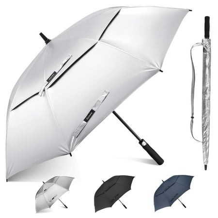 Gonex 68 Inch Automatic Open Golf Umbrella Extra Large Vented Stick Umbrellas with UV Protection Double Canopy