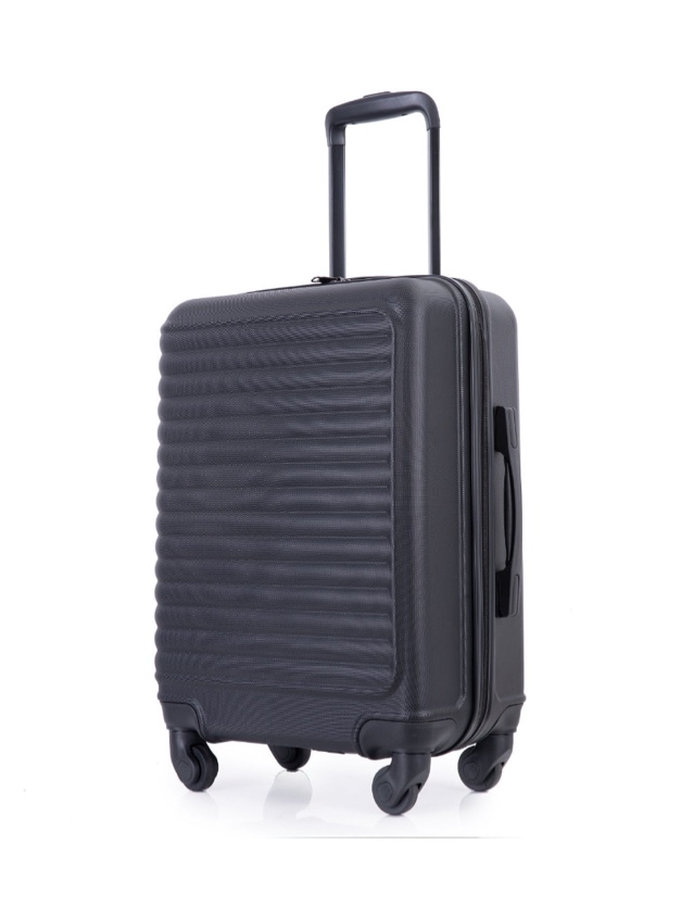 Travelhouse Hardshell Carry on Luggage 20" Lightweight Hardside Suitcase with Spinner Wheels.(Black)