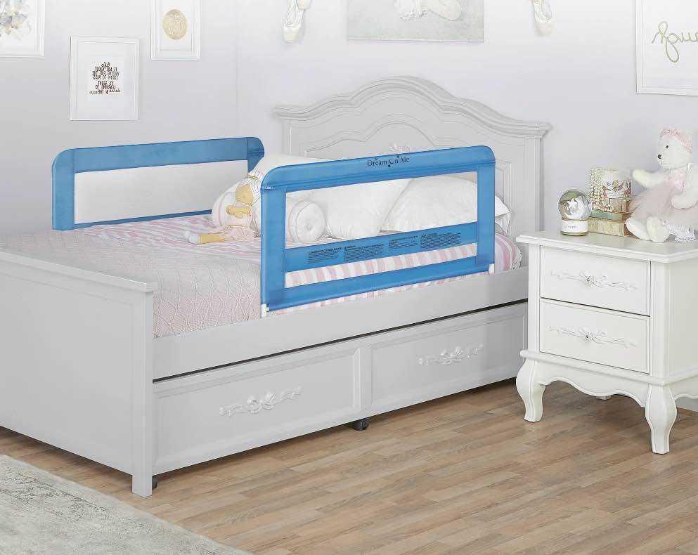 Dream On Me Lilibet Twin/Full/Queen Mesh Safety Bed Rails, Set of 2