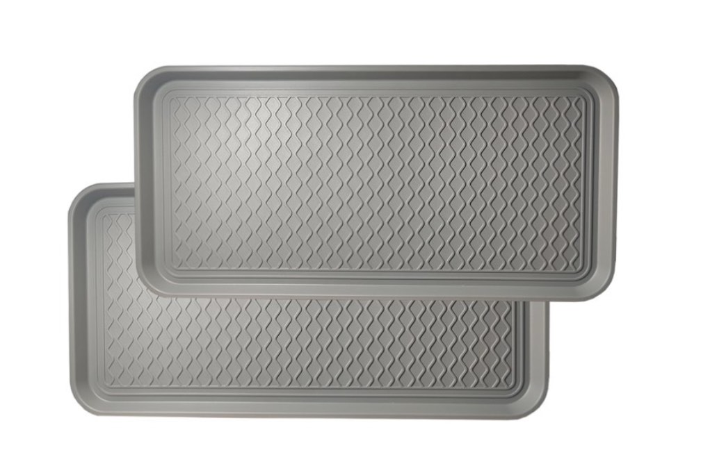 Large Multifunctional Boot Tray 2 Pack Boot Mat Washable Indoor or Outdoor Tray Mat Doormats for Shoes Boots Plants Pots Paint Tins Pet Bowls Car Storage, 30 x 15 x 1.2 Inches