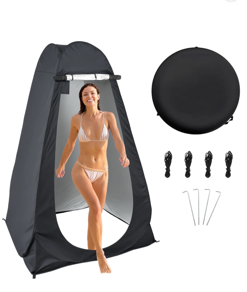 Camping Shower Tent, Outdoor Pop Up Changing Tent, Portable Bathroom Toilet Tent Privacy Tent with Portable Bag for Camping, Beach, Hiking, Travelling
