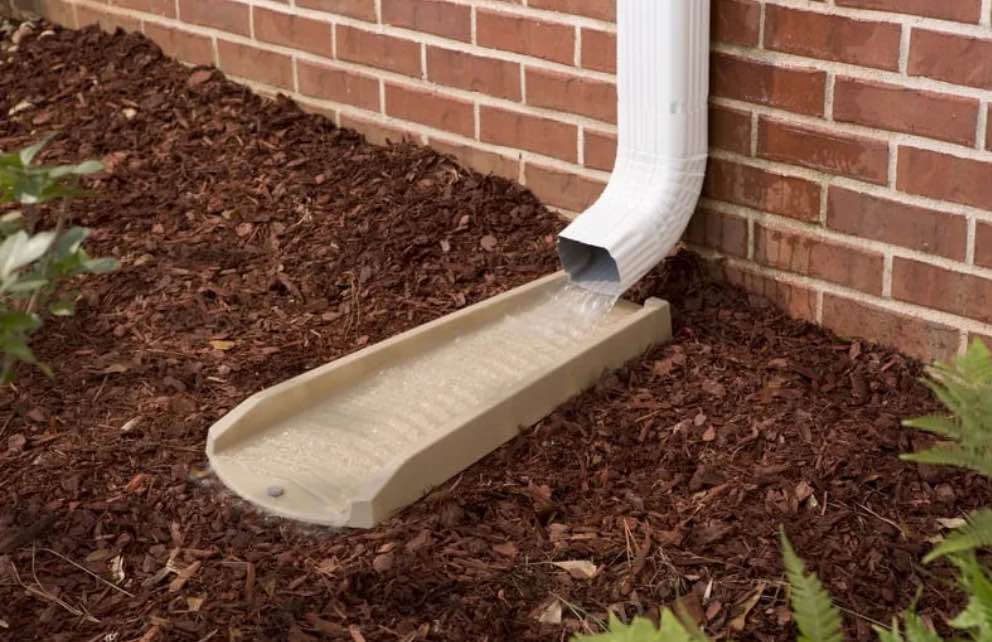 amerimax 24 gutter splash block stone
