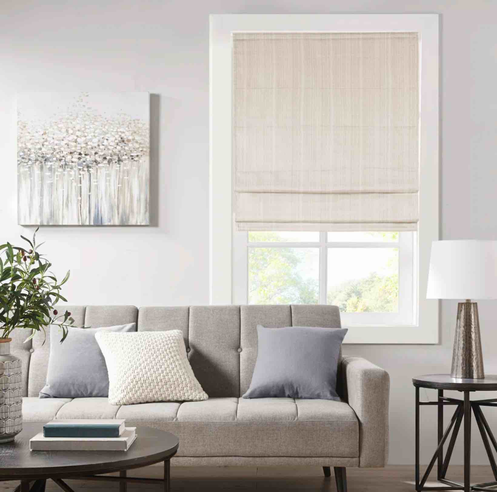 galen basketweave cordless room darkening single roman shade