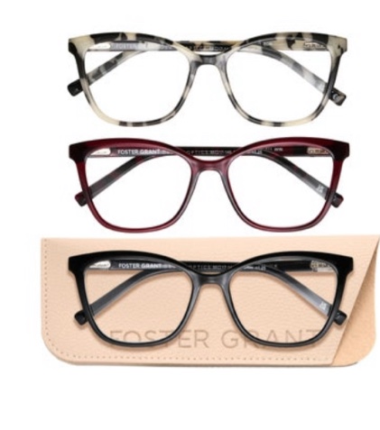 Design Optics by Foster Grant #811 Fashion Cateye Reading Glasses, 3-packn