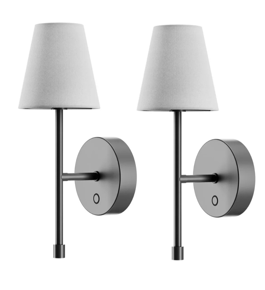 Globe Electric Wireless Rechargeable LED Integrated Wall Sconce 2-pack