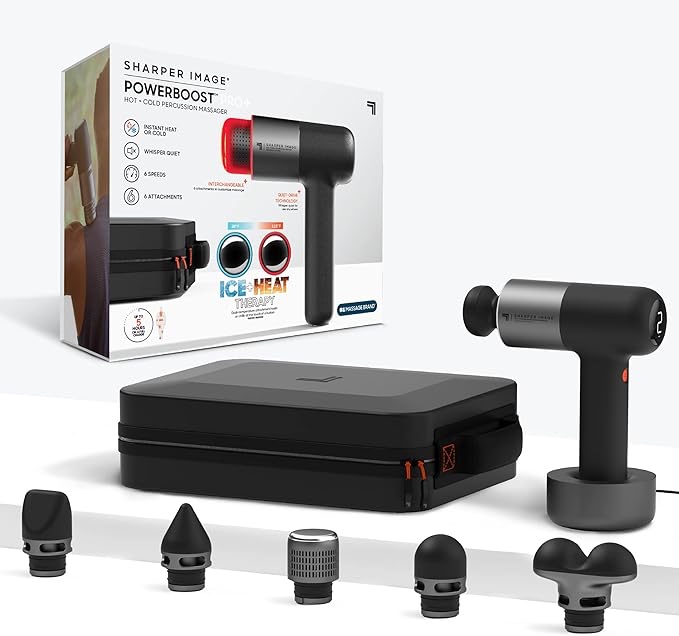 Sharper Image Power Percussion Pro+ Hot + Cold Percussion Massager  