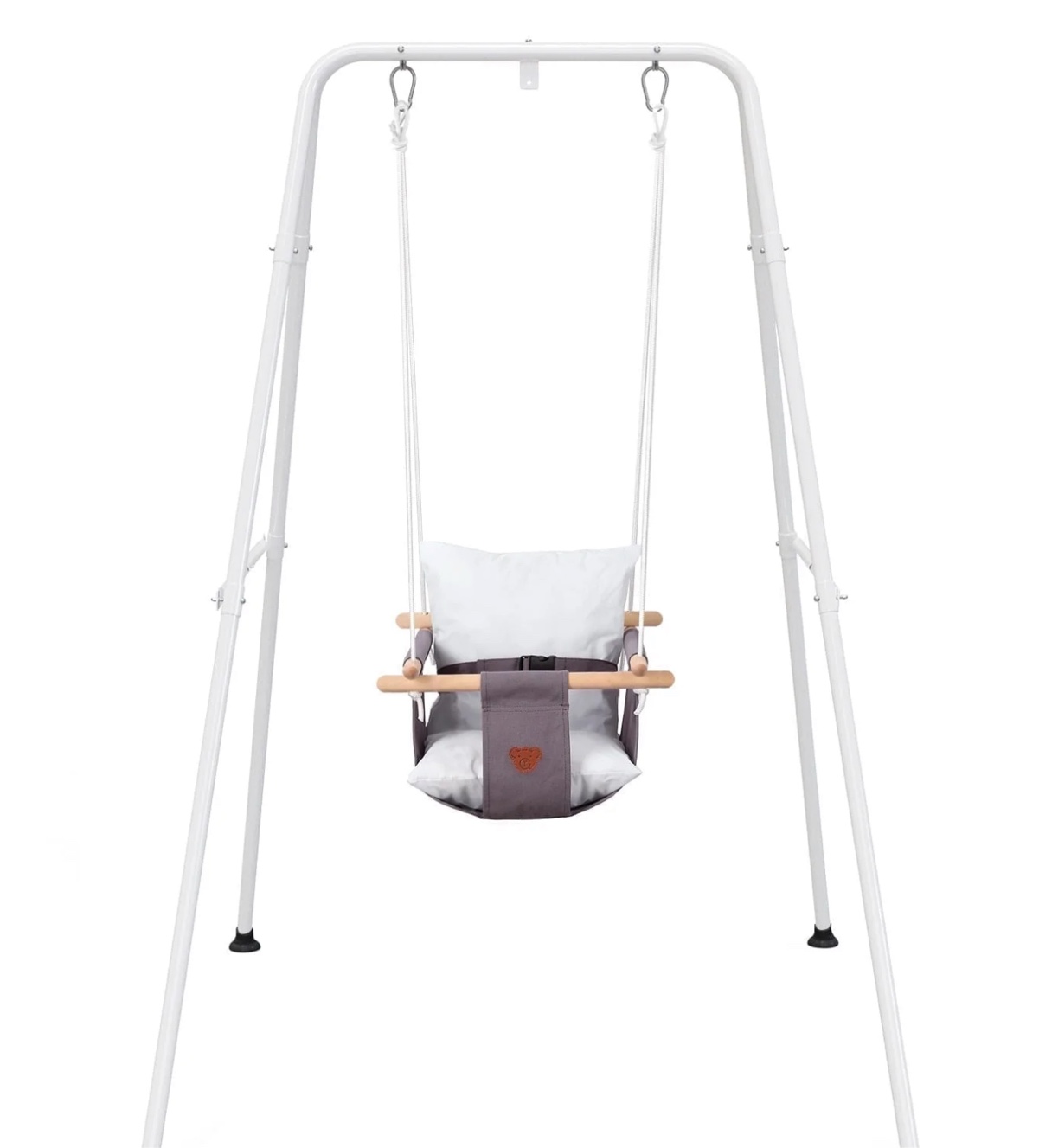 G TALECO GEAR Baby Swing with Canvas Seat  Indoor Swing for Baby  Toddler Swing for Kids  White