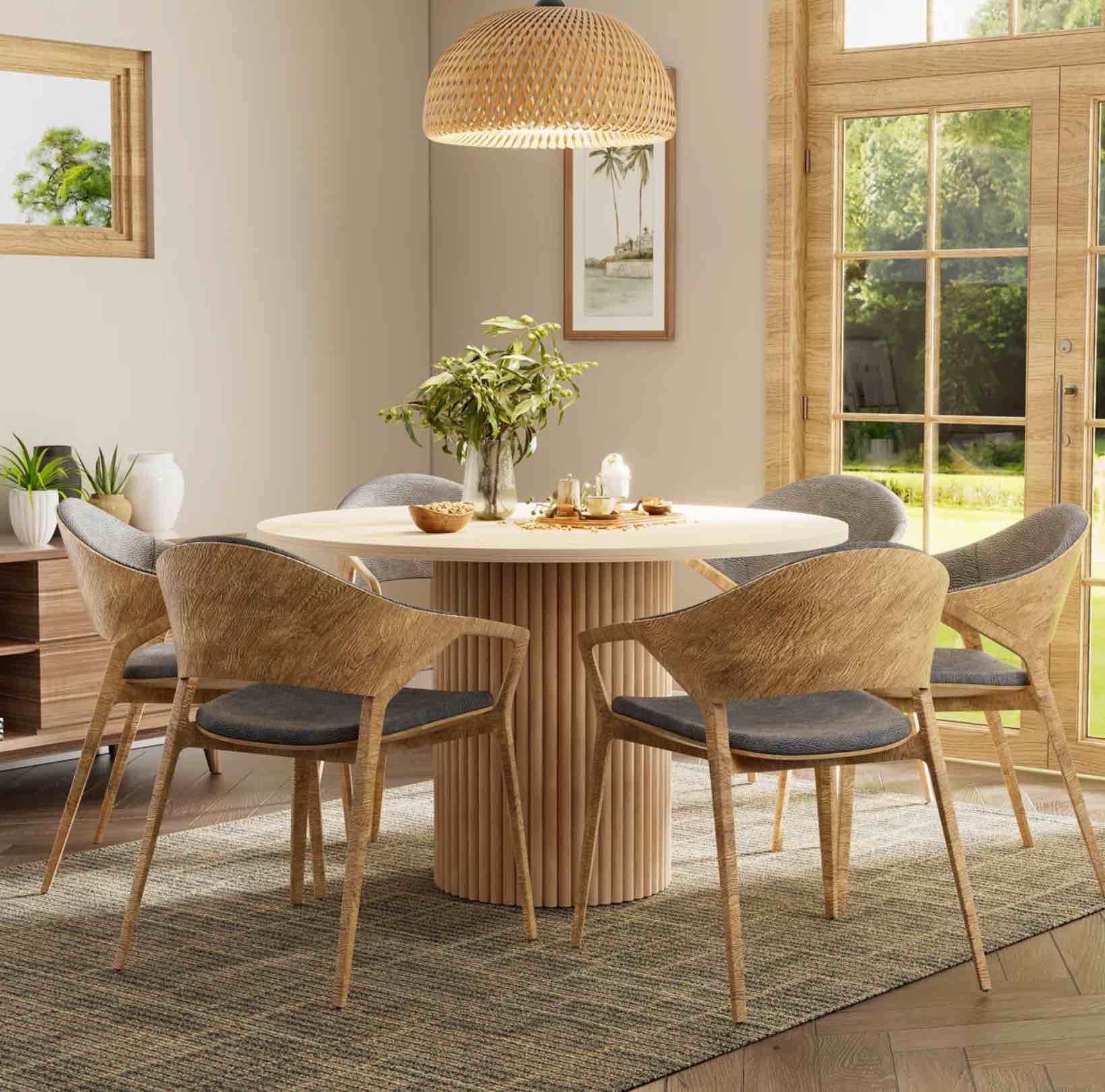 Round Solid Wood Base for Dining Table For 1-6 Base only 