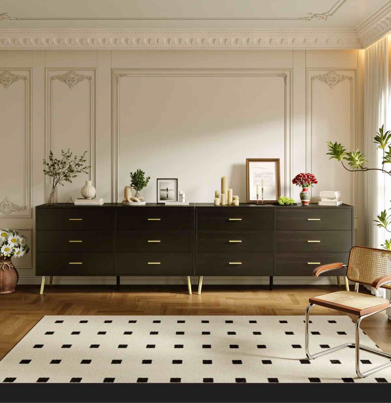 108"W 12 Drawer Dresser