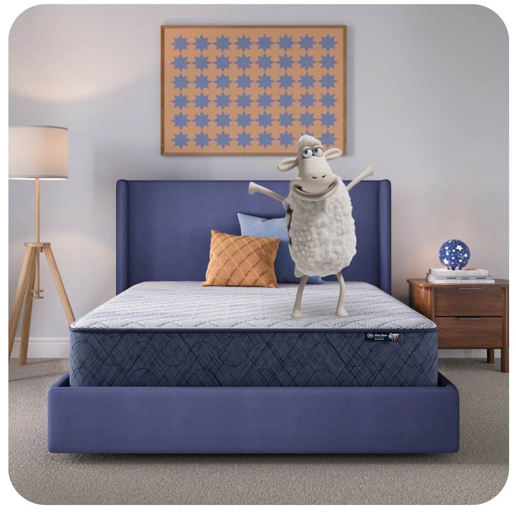 New! Serta Five Star Mattress 12" Sertapedic Firm Mattress in a Box -Queen
