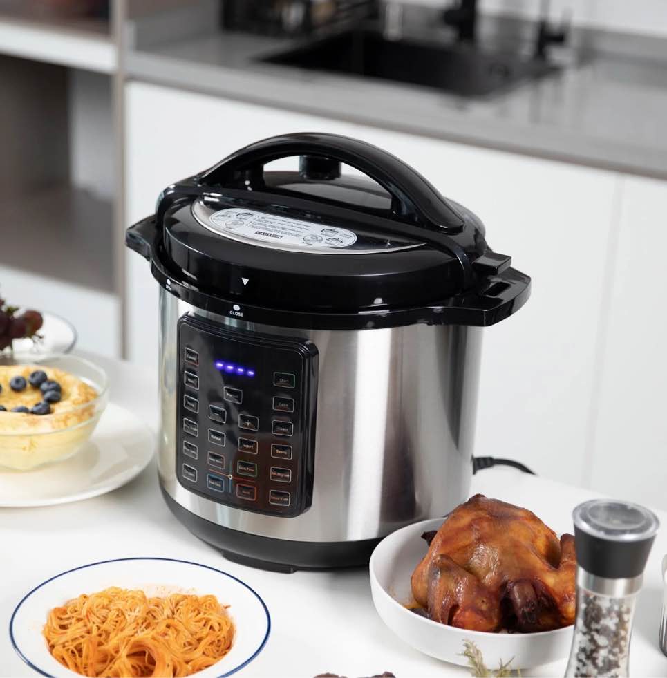 concetta electric pressure cooker 8 quart multi kitchen appliances, instant multi cooker stainless steel cooker