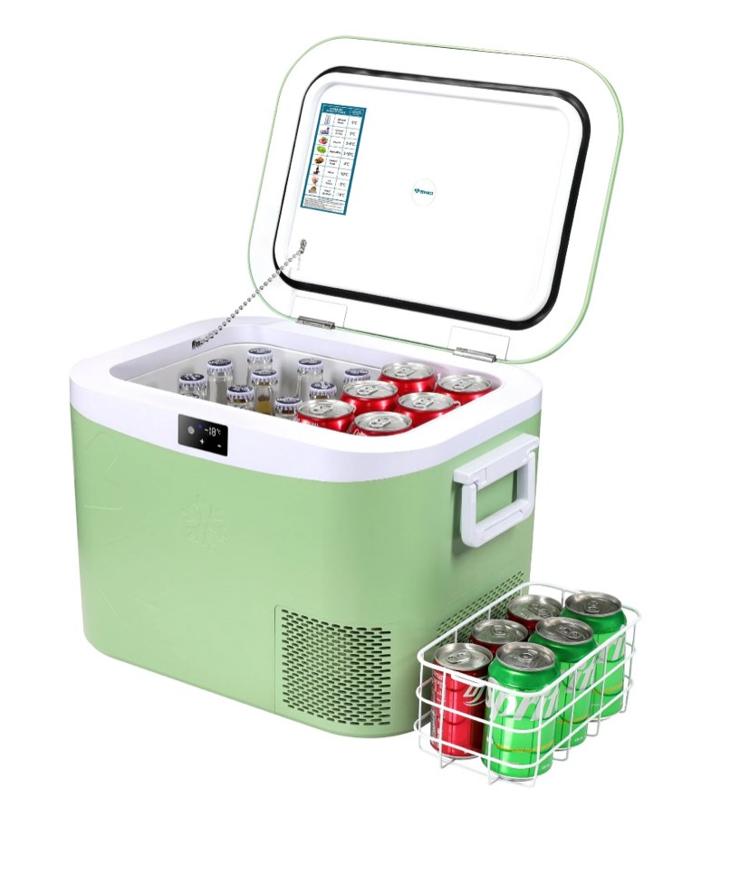 Portable Fridge 19 QT(18 Liter) 12 Volt Fridge Car Freezer Compressor Cooler 12/24V DC 110?240V AC for Camping Truck RV Boat & Home Use -18?~+15?