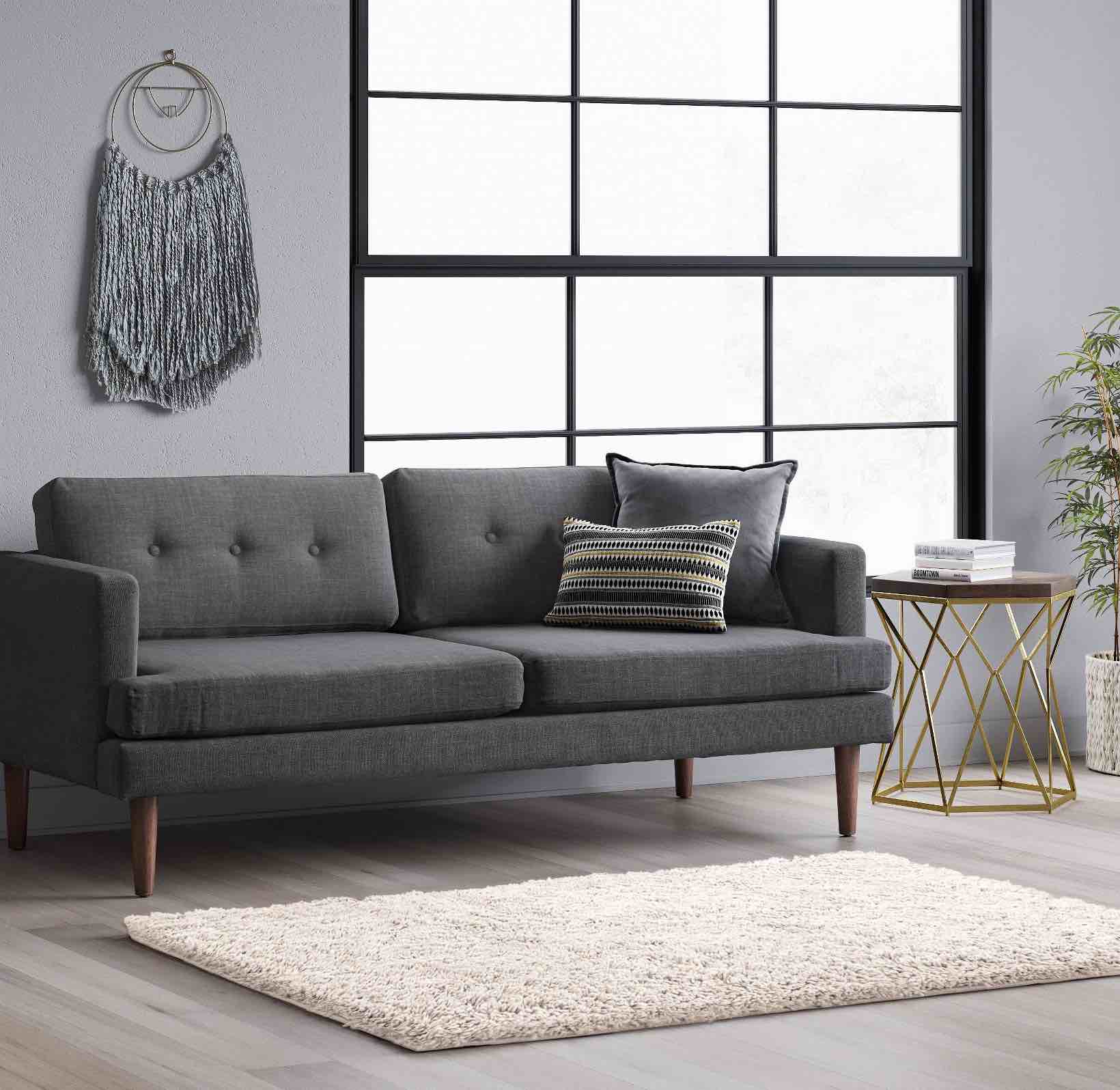 4'x5'6" solid shag accent rug ivory - room essentials™