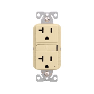 Eaton 20 -Amp 125-volt Tamper Resistant GFCI Residential Decorator Outlet , Ivory