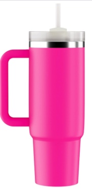 YOUEXPERT 30 oz Tumbler with Handle and Straw, Insulated Tumblers with Lid and Straw, 30 oz Cup Stainless Steel Water Bottle Quencher FlowState Outdoor Sports Travel Tumblers- rose quartz